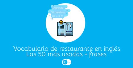 vocabulario en inglés de restaurante