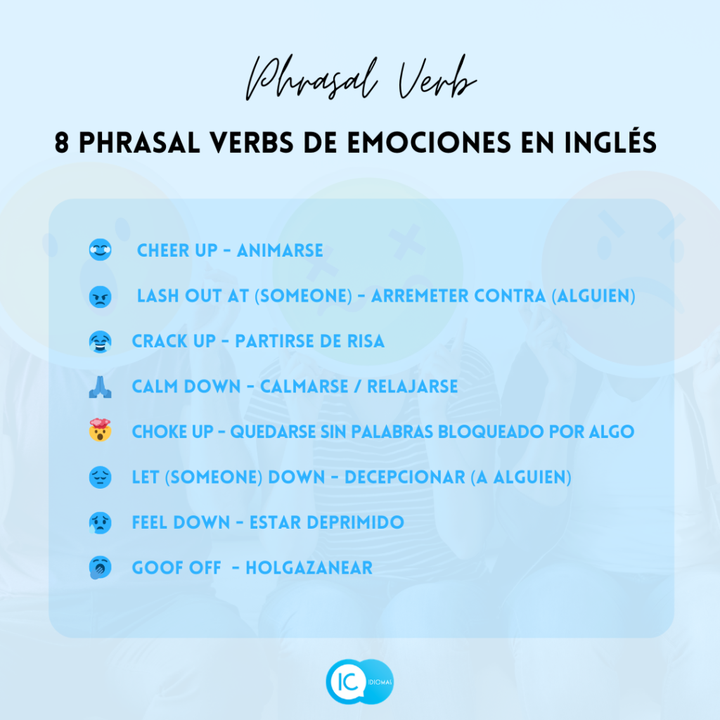 Phrasal verbs emociones inglés 